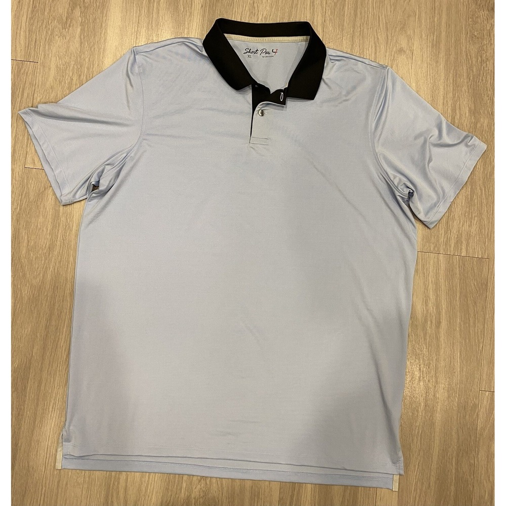 Greyson Shirt Men's XL Short Par 4 Golf Polo Stretch Blue Preppy Sports